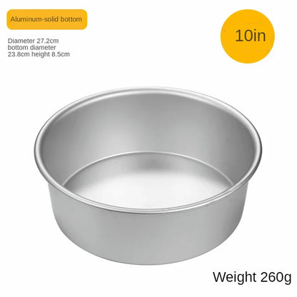 4-12 inch Aluminum Round Cake Bakeware solid bottom Chiffon Cake die for aluminum alloy Home baking cake mold pan cake tin