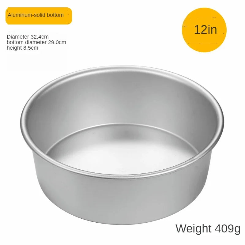 4-12 inch Aluminum Round Cake Bakeware solid bottom Chiffon Cake die for aluminum alloy Home baking cake mold pan cake tin