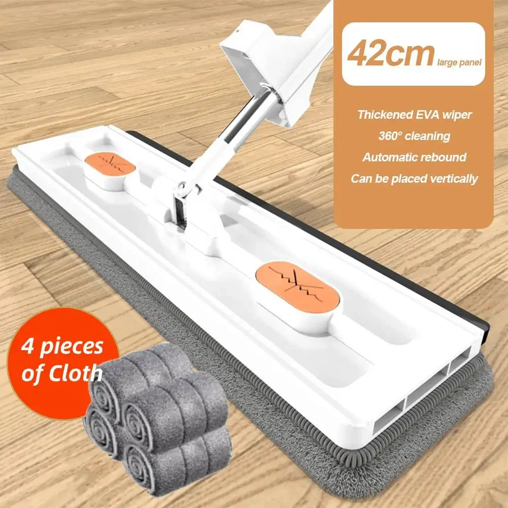 360°Rotating Flat Mop Self-contained Slide Floor Mop Microfiber Lazy No Hand-Washing Floor Floating Mop Household Cleaning Tools