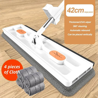 360°Rotating Flat Mop Self-contained Slide Floor Mop Microfiber Lazy No Hand-Washing Floor Floating Mop Household Cleaning Tools