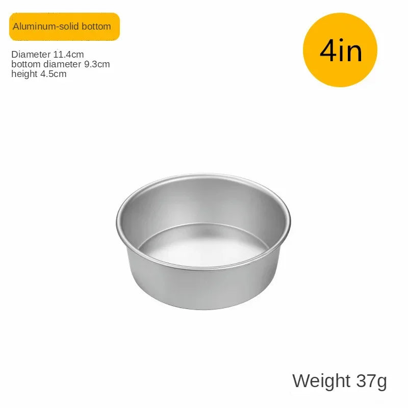 4-12 inch Aluminum Round Cake Bakeware solid bottom Chiffon Cake die for aluminum alloy Home baking cake mold pan cake tin