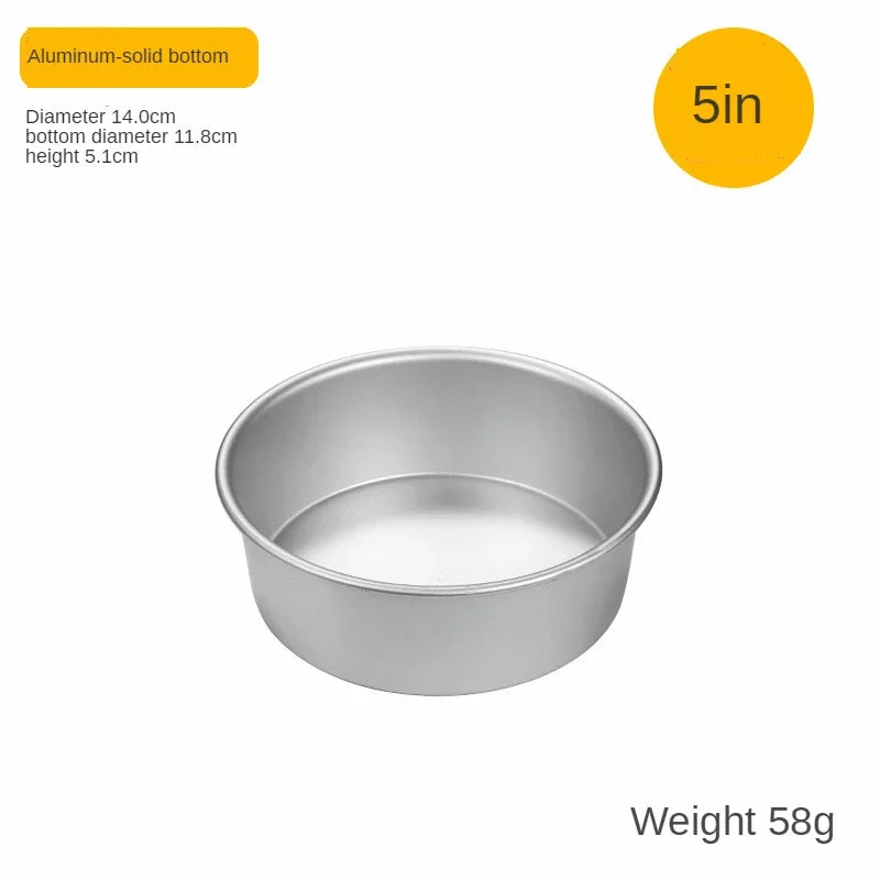 4-12 inch Aluminum Round Cake Bakeware solid bottom Chiffon Cake die for aluminum alloy Home baking cake mold pan cake tin