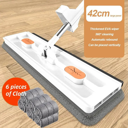 360°Rotating Flat Mop Self-contained Slide Floor Mop Microfiber Lazy No Hand-Washing Floor Floating Mop Household Cleaning Tools