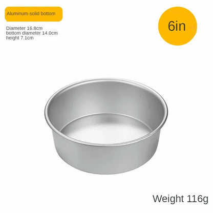 4-12 inch Aluminum Round Cake Bakeware solid bottom Chiffon Cake die for aluminum alloy Home baking cake mold pan cake tin