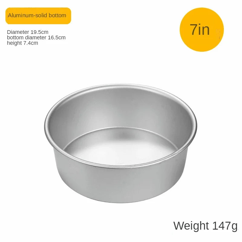 4-12 inch Aluminum Round Cake Bakeware solid bottom Chiffon Cake die for aluminum alloy Home baking cake mold pan cake tin