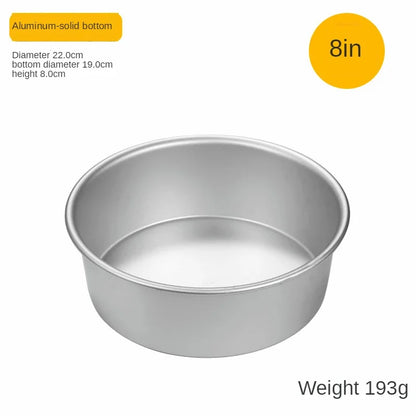 4-12 inch Aluminum Round Cake Bakeware solid bottom Chiffon Cake die for aluminum alloy Home baking cake mold pan cake tin