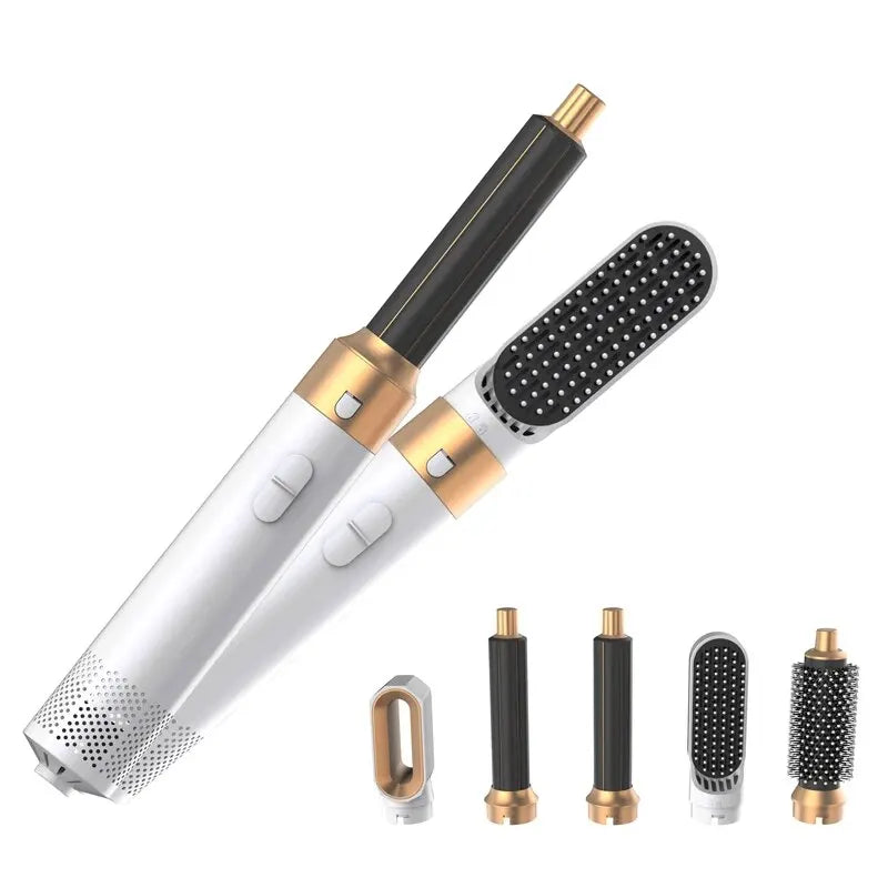 Professional Air Hair Styler 5 In 1 Low Noise Hair Curling Straightening Hair Drying 1000W Hot Air Brushes