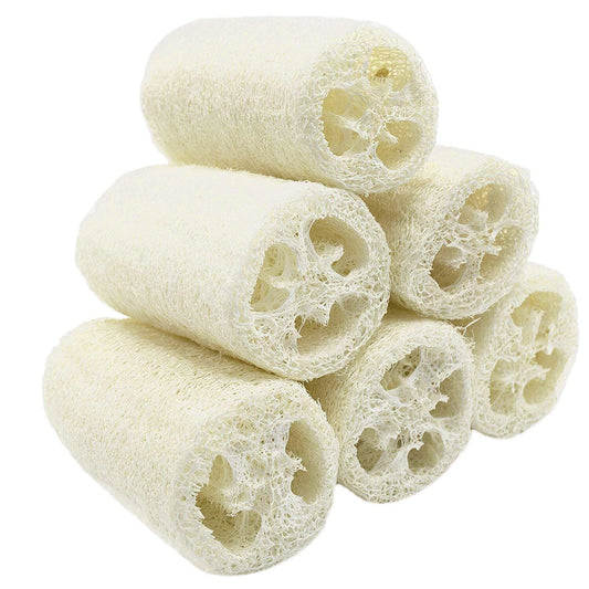 Natural 6 Pack of Organic Loofahs Loofah Spa Exfoliating Scrubber natural Luffa Body Wash Sponge Remove Dead Skin Made Soap