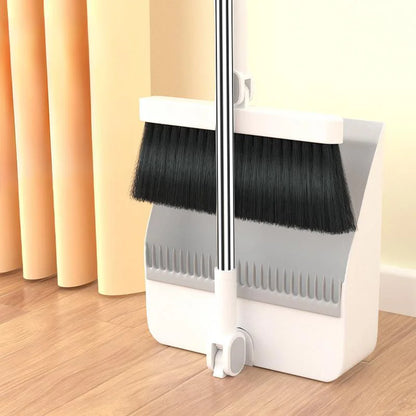 1set/2pcs Upright Dustpan And Broom Combo Set 180 Degree Rotation Sweeping Kitchen Wood Floor Pet Hair For Cleaning Products