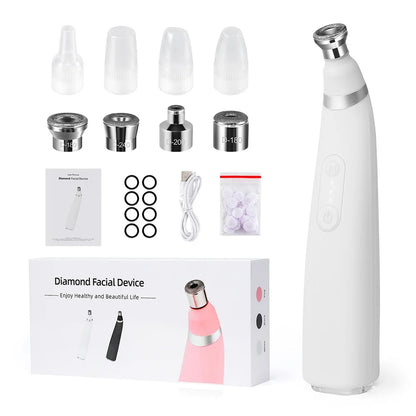 Foreverlily Portable Diamond Peeling Machine Microdermabrasion Facial Cleaning Device Exfoliation Vacuum Blackhead Remover