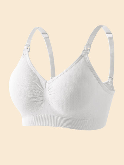 New High Quality Single Handed Front Buckle Nursing Bra Breathable Women Breastfeeding Underwear Seamless Maternity Bra Push Up