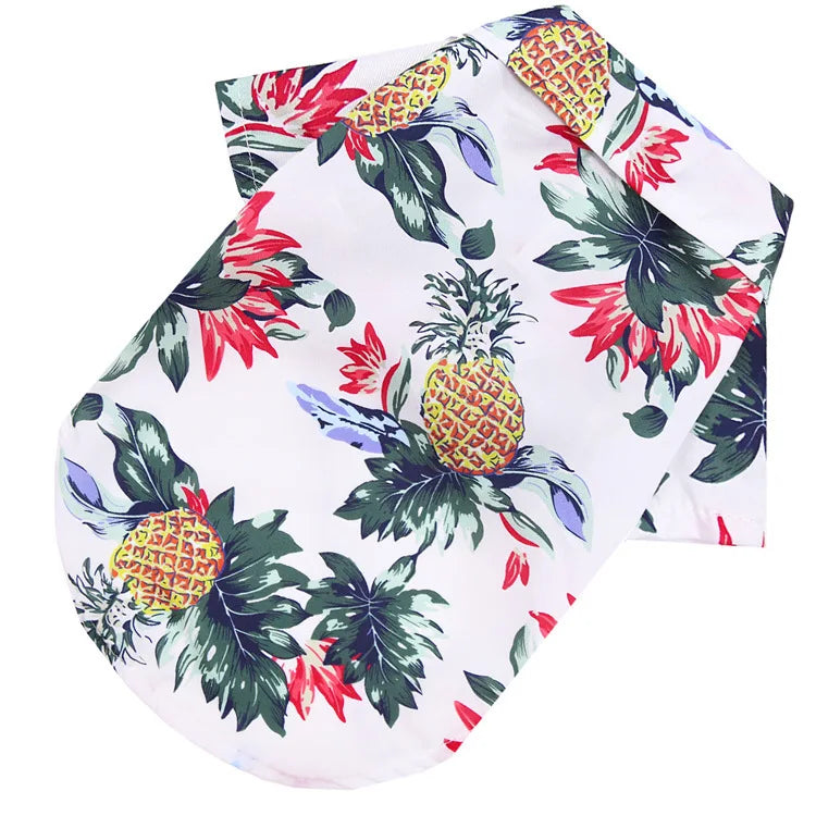 Hawaiian Beach Style Dog T-Shirts Thin Breathable Summer Dog Clothes for Small Dogs Puppy Pet Cat Vest Chihuahua Yorkies Poodle