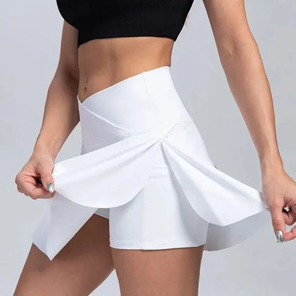 Pleated Tennis Skirt With Pockets For Women Athletic High Waist Golf And Yoga Skirts With Shorts Cross Waist