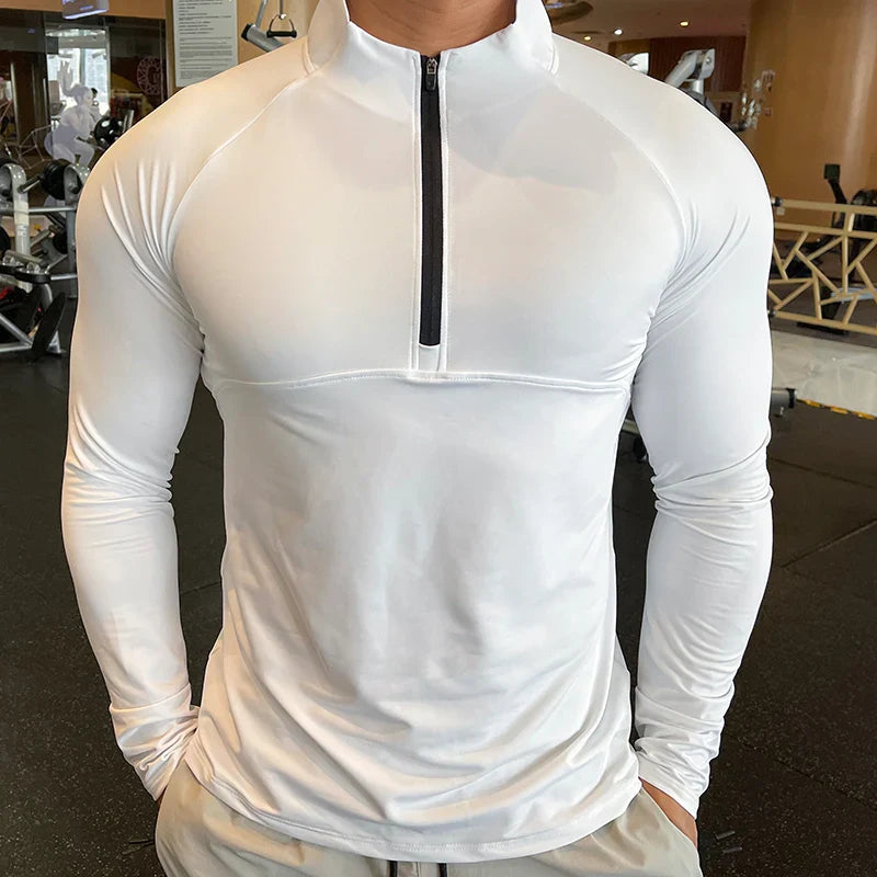 Men's Quick Dry Running Long Sleeve Half Zip