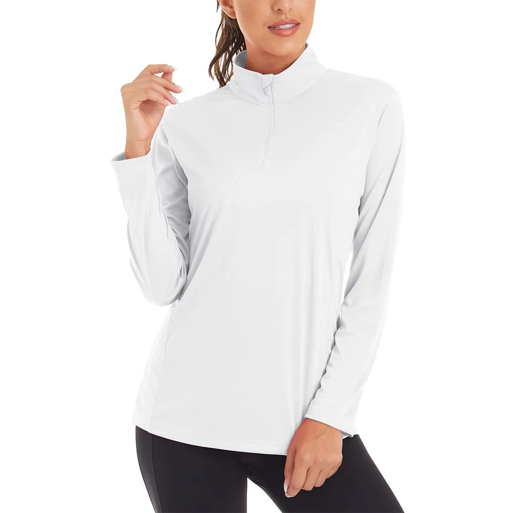 Women's TACVASEN UPF 50+ Long Sleeve Shirt 1/4 Zip