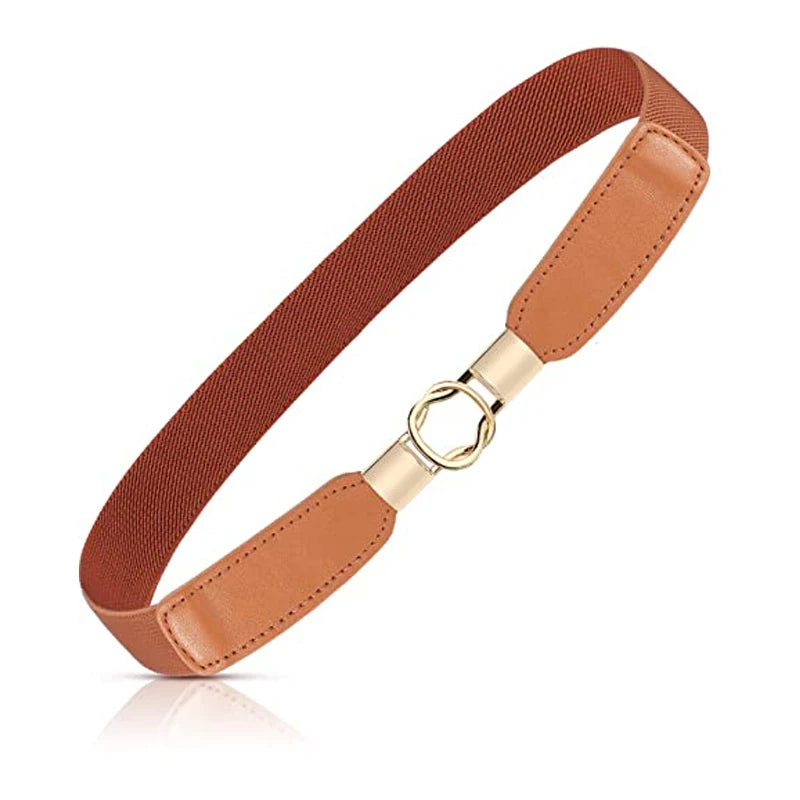 Women Skinny Belt for Dresses Ladies Fashion Elastic Belts Waist Band Cinch Waistband