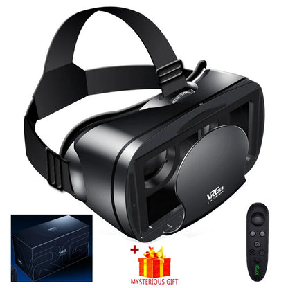 Virtual Reality 3D VR Headset Smart Glasses Helmet for Smartphones Cell Phone Mobile 7 Inches Lenses Binoculars with Controllers