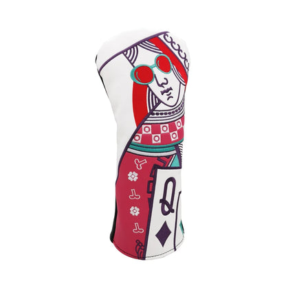 JQK Golf Club #1 #3 #5 Wood Headcovers Driver Fairway Woods Cover PU Leather High quality Putter Head Covers