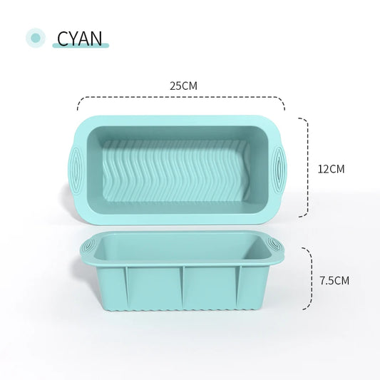 3D Silicone Bread Loaf Pan, Rectangular Non-Stick Baking Mold Pans for Oven, Bread, Cake, Easy Release