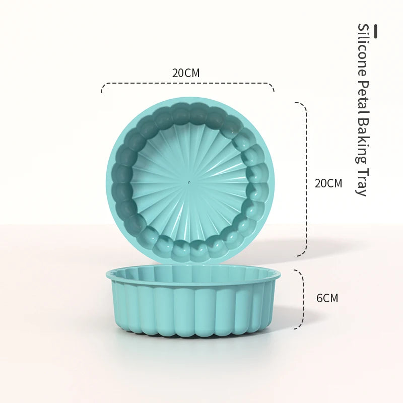 Silicone Baking Molds Fluted Round Cake Pan Non-Stick Bundt Forms Jello Buntcake Gelatin Loaf Bread Mould