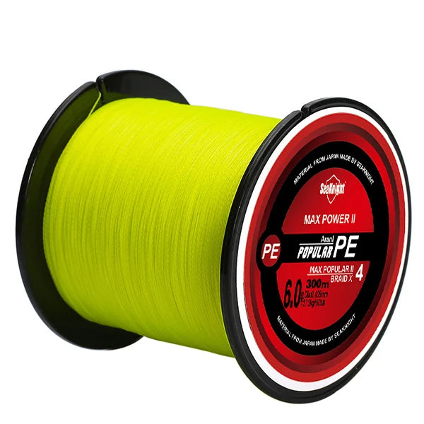 SeaKnight Brand TriPoseidon Series 4 Strands 300M PE Braided Fishing Line 8-60LB Multifilament Fishing Line Smooth Carp Fishing