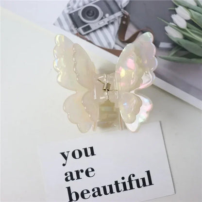 French Retro Butterfly Hair Clips Back Of The Head Hair Claws Sweet Coiled Hairpin Women Lady Girl Headwear Hair Styling Tools