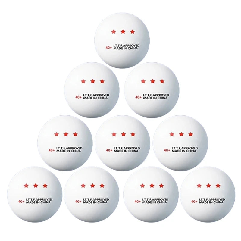 10 Pcs Table Tennis Ball Replacement Pingpong Ball 3-Star Standard Table Tennis Ball for Indoor/Outdoor Pingpong Table