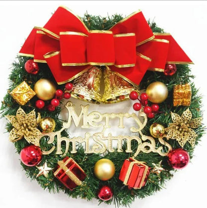 2024 New Year Christmas Wreaths Door Hanging 30cm Large Christmas Wreath for Door Window Artificial Hanging Home Party Decor