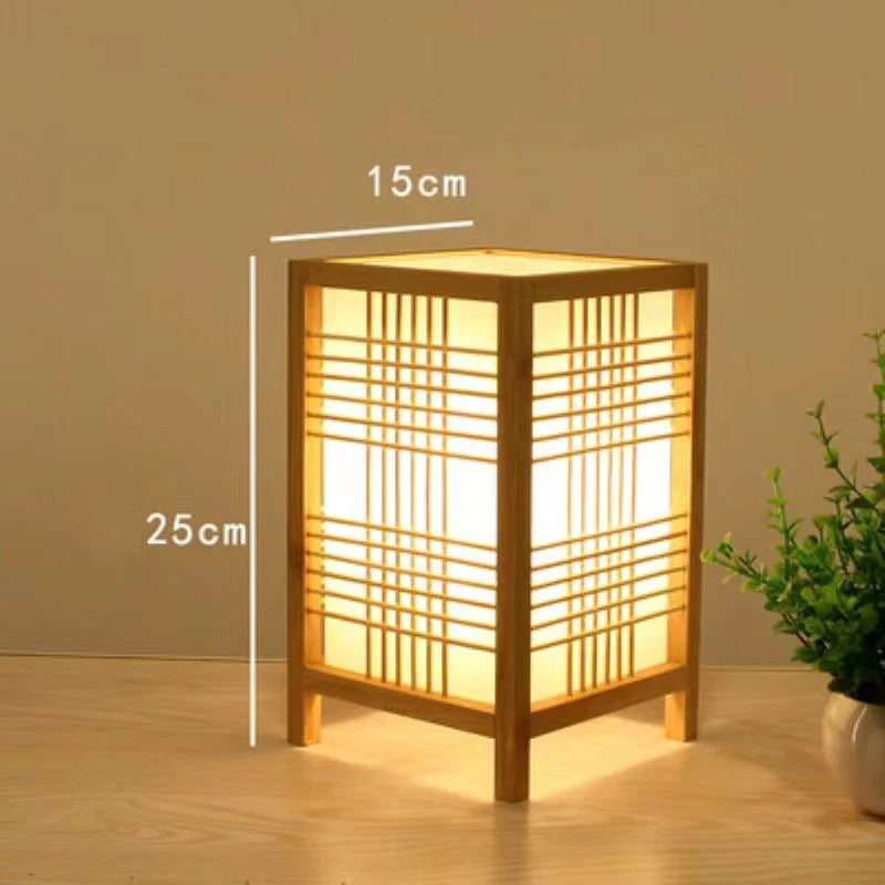 Bamboo Woven ProductsSimple Bedroom Study Table Lamp Bedside Table Lamp Bamboo art Warm Decoration Desktop Japanese Table Lamp