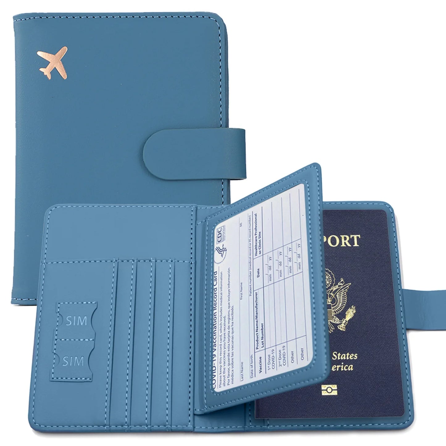 RFID Passport Cover Case Passport Holder Multifunctional Passport Wallet ID Credit Card Holder Travel Wallet Travel Accessories