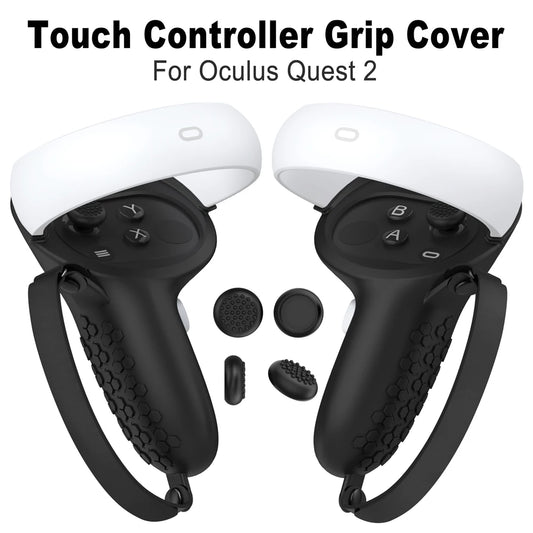 HUNDAI New VR Accessories Protective Cover For Oculus Quest 2 VR Touch Controller Silicone Cover Skin Handle Grip With Knuckle