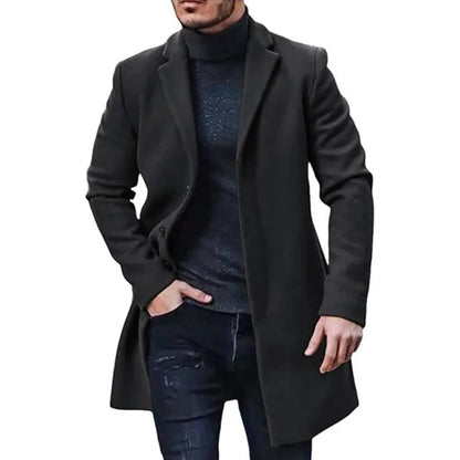 Male Streetwear Jackets Man's Solid Color Casual Outerwear And Coats Single Breasted Lapel Wool Men's Jacket For Spring Winter