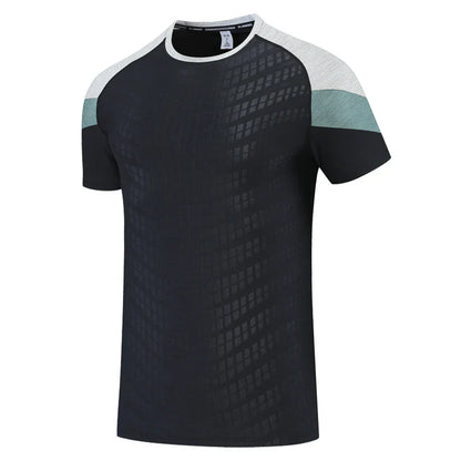 Men Gym Short Sleeve Dry Breathable Tee