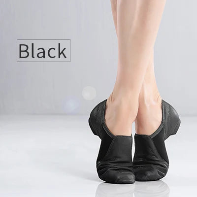 Genuine Leather Jazz Dance Shoes for Girls Women Tan Black Antiskid Sole Jazz Shoes Adults Dance Sneakers High Quality Jazz shoe