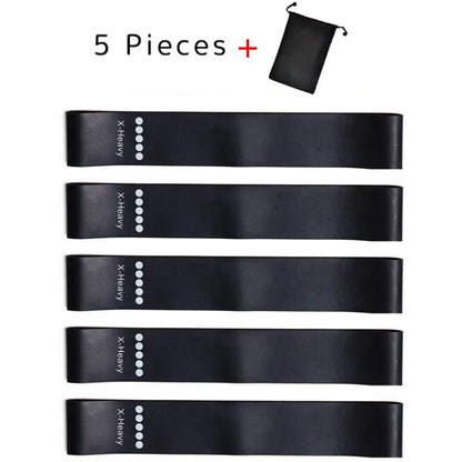 5Pcs/Set Yoga Resistance Rubber Bands Bodybuilding Elastic Bands Pilates Exercise Workout Bands Expander Belt Fitness Equipment