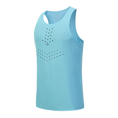 Men Gym Shirt Street High Quality Sleeveless T-shirts Quick Dry Tank Tops Workout Fitness Singlets Mesh Breathable Sport Vest