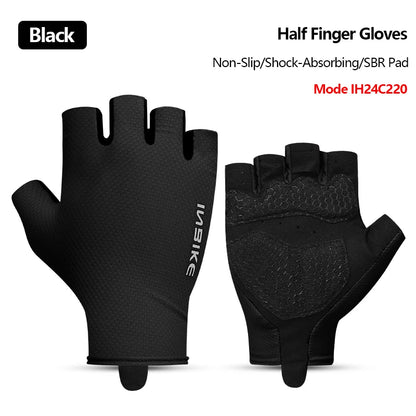 INBIKE Half Finger Cycling Gloves Summer Bicycle Gloves Shock-absorption Breathable Mountain Bike MTB Gloves Cycling Accessories