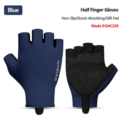 INBIKE Half Finger Cycling Gloves Summer Bicycle Gloves Shock-absorption Breathable Mountain Bike MTB Gloves Cycling Accessories