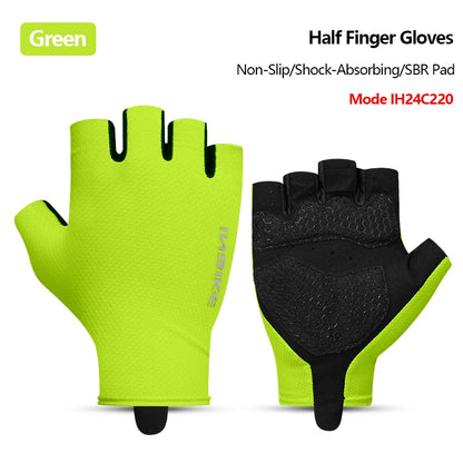 INBIKE Half Finger Cycling Gloves Summer Bicycle Gloves Shock-absorption Breathable Mountain Bike MTB Gloves Cycling Accessories