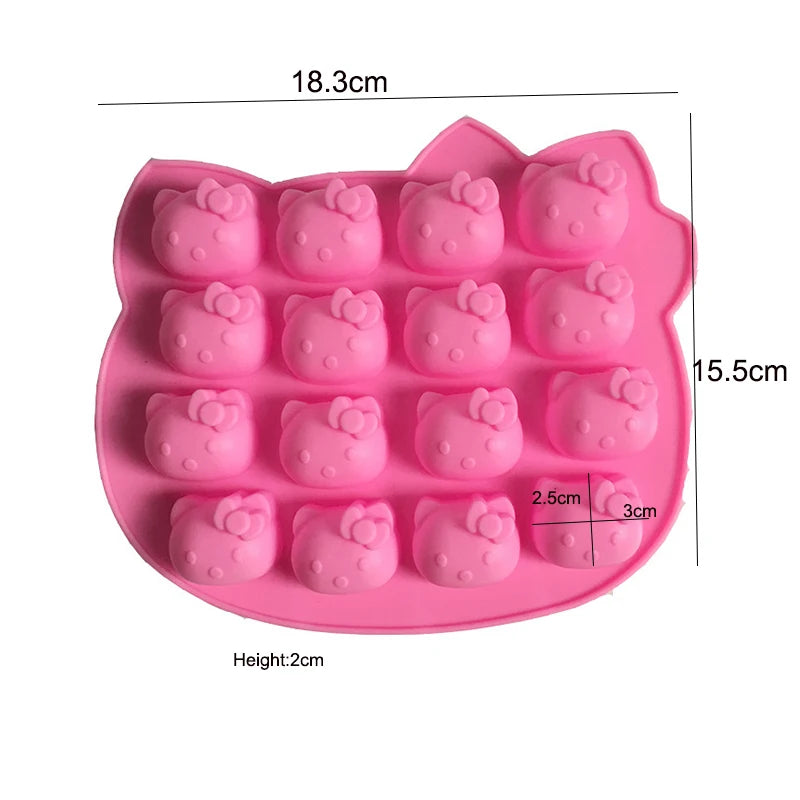 Cartoon Silicone Mold For Baking Stitch Bear Mouse Cat Pig Duck Chocolate Soap Mould Animal Cake Decorating Tool Cupcake Topper