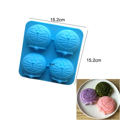 Cartoon Silicone Mold For Baking Stitch Bear Mouse Cat Pig Duck Chocolate Soap Mould Animal Cake Decorating Tool Cupcake Topper