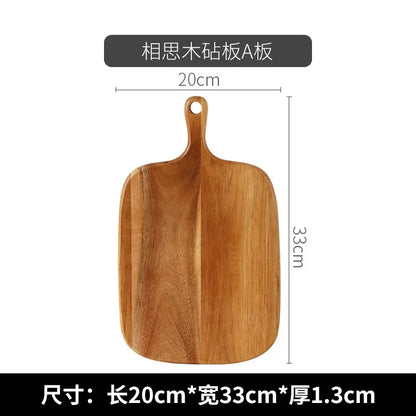 High Quality Kitchen Wooden Chopping Blocks Beech Cutting Board Pizza Bread Fruit Sushi Tray Hangable Screative Kitchen Tool