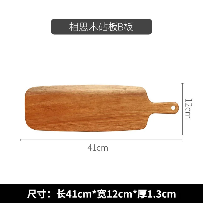 High Quality Kitchen Wooden Chopping Blocks Beech Cutting Board Pizza Bread Fruit Sushi Tray Hangable Screative Kitchen Tool