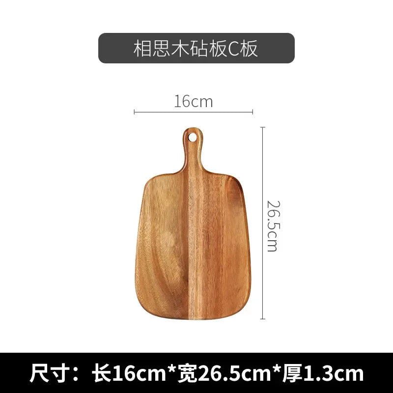 High Quality Kitchen Wooden Chopping Blocks Beech Cutting Board Pizza Bread Fruit Sushi Tray Hangable Screative Kitchen Tool