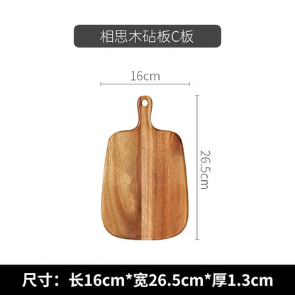 High Quality Kitchen Wooden Chopping Blocks Beech Cutting Board Pizza Bread Fruit Sushi Tray Hangable Screative Kitchen Tool