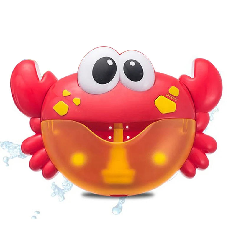 Baby Bath Toys Bubble Machine Duck Crabs Frog Music Kids Bath Toy Bathtub Automatic Bubble Maker Baby Bathroom Toy for Children