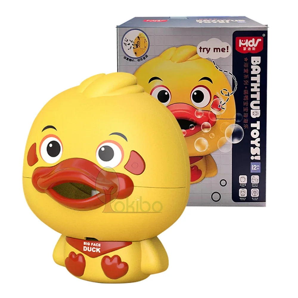 Baby Bath Toys Bubble Machine Duck Crabs Frog Music Kids Bath Toy Bathtub Automatic Bubble Maker Baby Bathroom Toy for Children