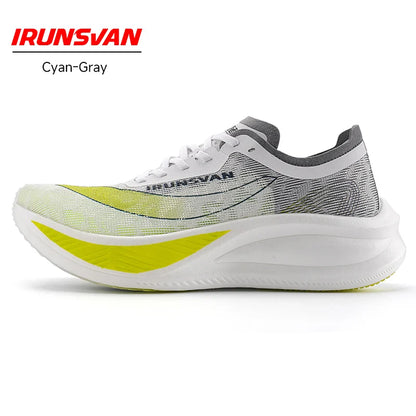 IRUNSVAN Carbon Plate Marathon Running Racing Shoes Men Professional Stable Supp ort Shock-relief Ultra-light Rebound Sneakers ﻿