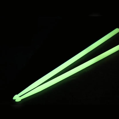 1 Pair 5A Luminous Drum Stick Nylon Fluorescent Drumsticks Glow in The Dark Bright Light Musical Instruments