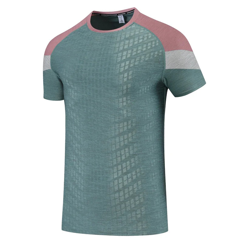 Men Gym Short Sleeve Dry Breathable Tee